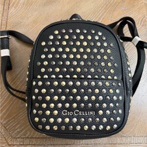 Black and Gold Studded Women's Backpack